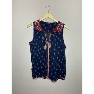 Lucky Brand Navy Blouse | Small